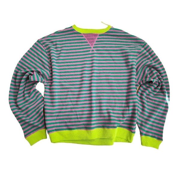 Free People Tops - WE THE FREE FREE PEOPLE CLASSIC OVERSIZED CREWNECK PINK GREEN COMBO NWD LARGE